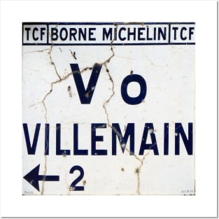 Old Enamel French Road Sign Posters and Art